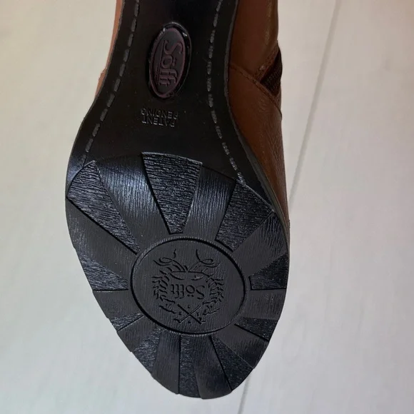 Sofft Brown Heeled Boots Size 8 - Picture 7 of 10